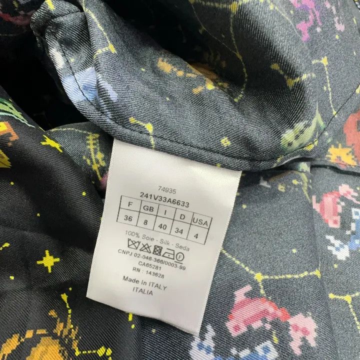 Dior Dior Black Zodiac Pattern Long Sleeve Shirt 0079 Size S / US 4 / IT 40 - 4 Thumbnail