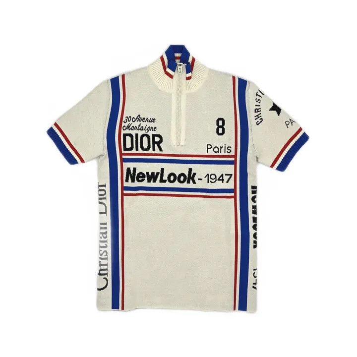 Dior Dior SS22 Striped Logo Knit Zip Top 0079 Size S / US 4 / IT 40 - 2 Thumbnail