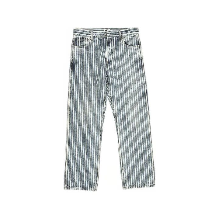 Dior Dior Blue Striped Straight Leg Jeans 0079 Size 36" / US 14 / IT 50 - 2 Thumbnail