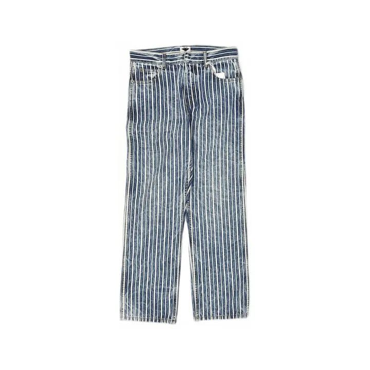 Dior Dior Blue Striped Straight Leg Jeans for Women 0079 Size 36" / US 14 / IT 50 - 2 Thumbnail