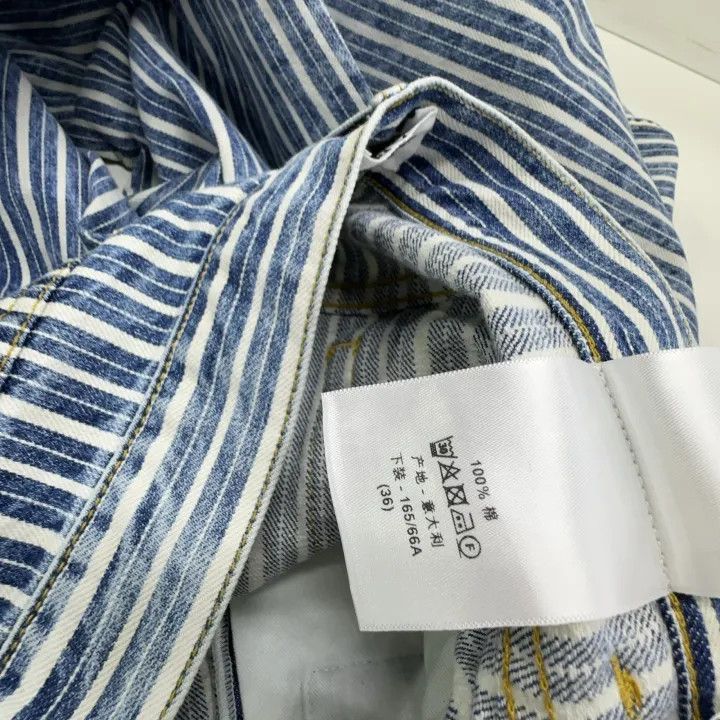 Dior Dior Blue Striped Straight Leg Jeans for Women 0079 Size 36" / US 14 / IT 50 - 5 Thumbnail