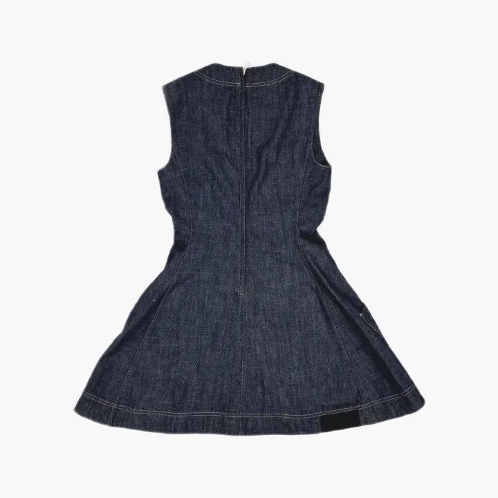 Dior Dior Sleeveless Denim Dress with Rhinestones 0079 Size S / US 4 / IT 40 - 3 Thumbnail
