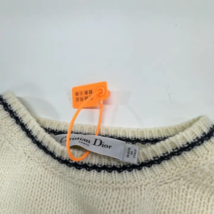 Dior Dior Logo Embroidered Short Sleeve Sweater 0079 Size S / US 4 / IT 40 - 6 Thumbnail