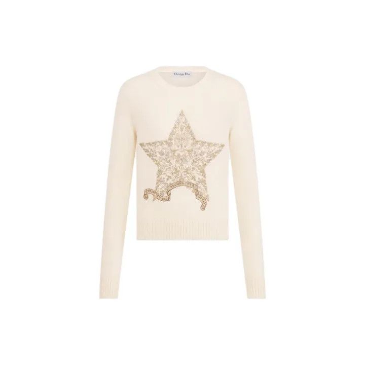 Dior Dior Embroidered Knit Cashmere Sweater 0079 Size S / US 4 / IT 40 - 2 Thumbnail