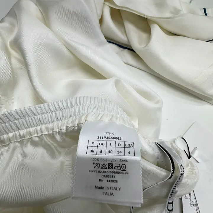 Dior Dior Silk Relaxed Sleep Pants in Off-White 0079 Size 36" / US 14 / IT 50 - 4 Thumbnail