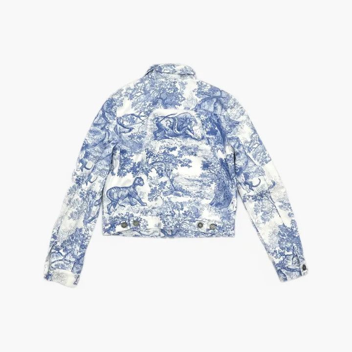 Dior Dior Animal Print Long Sleeve Denim Jacket 0079 Size S / US 4 / IT 40 - 3 Thumbnail