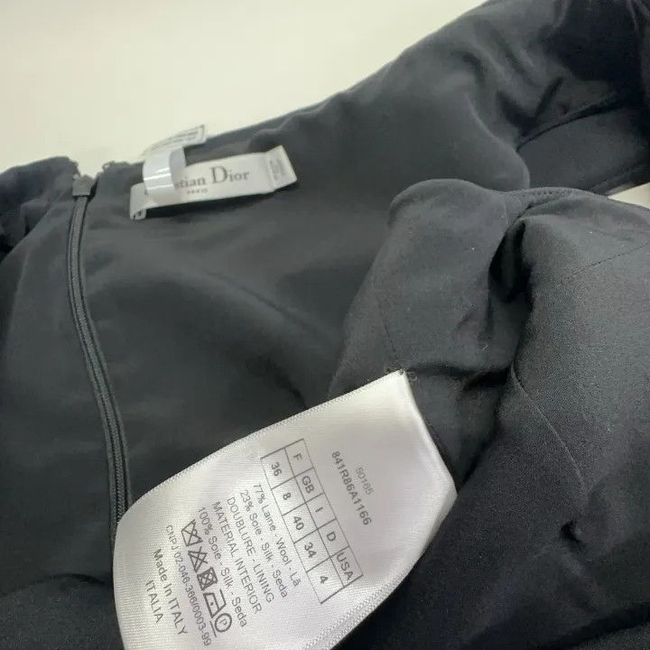 Dior Dior Black Solid Color Dress 0079 Size S / US 4 / IT 40 - 4 Thumbnail