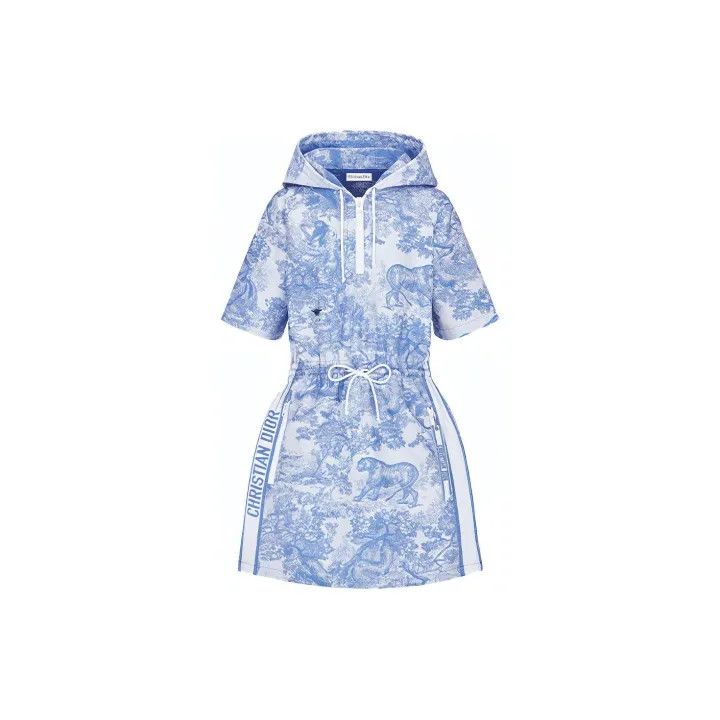 dior blue print dress DIOR BLUE FLORAL PRINTED DRESS  Seocyc