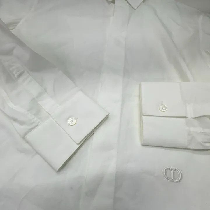 Dior Dior White Long Sleeve Embroidered Shirt 0079 Size S / US 4 / IT 40 - 9 Thumbnail