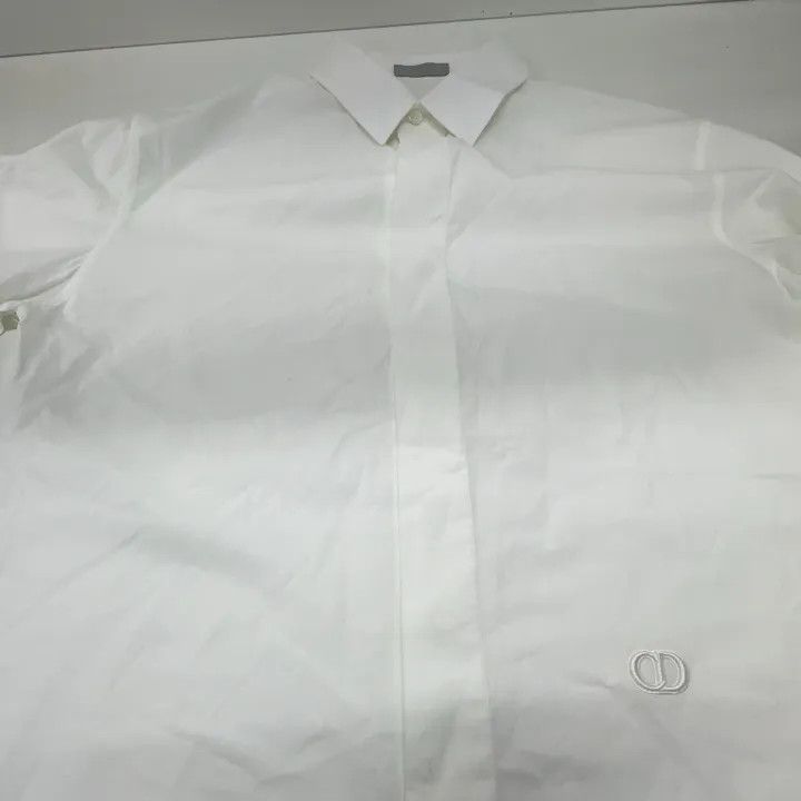 Dior Dior White Long Sleeve Embroidered Shirt 0079 Size S / US 4 / IT 40 - 7 Thumbnail