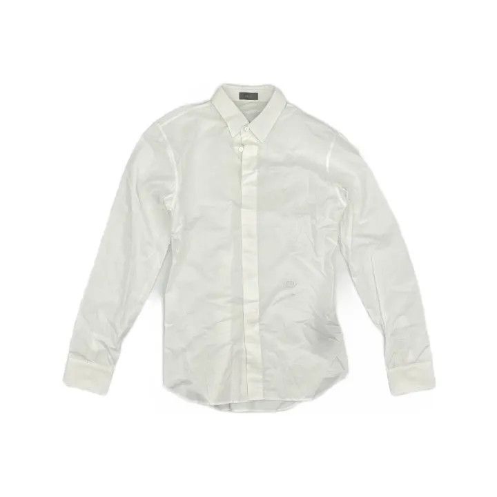 Dior Dior White Long Sleeve Embroidered Shirt 0079 Size S / US 4 / IT 40 - 2 Thumbnail