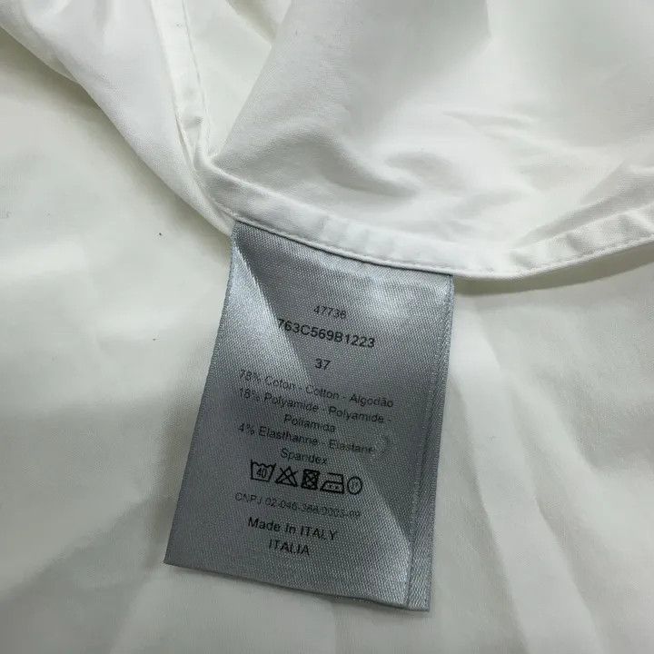 Dior Dior White Long Sleeve Button-Up Shirt 0079 Size S / US 4 / IT 40 - 4 Thumbnail