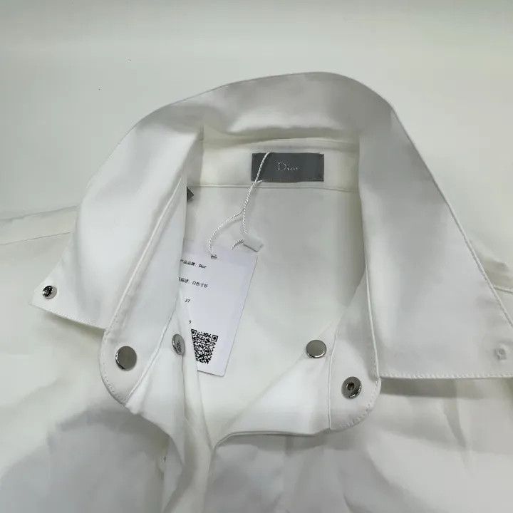 Dior Dior White Long Sleeve Button-Up Shirt 0079 Size S / US 4 / IT 40 - 8 Thumbnail