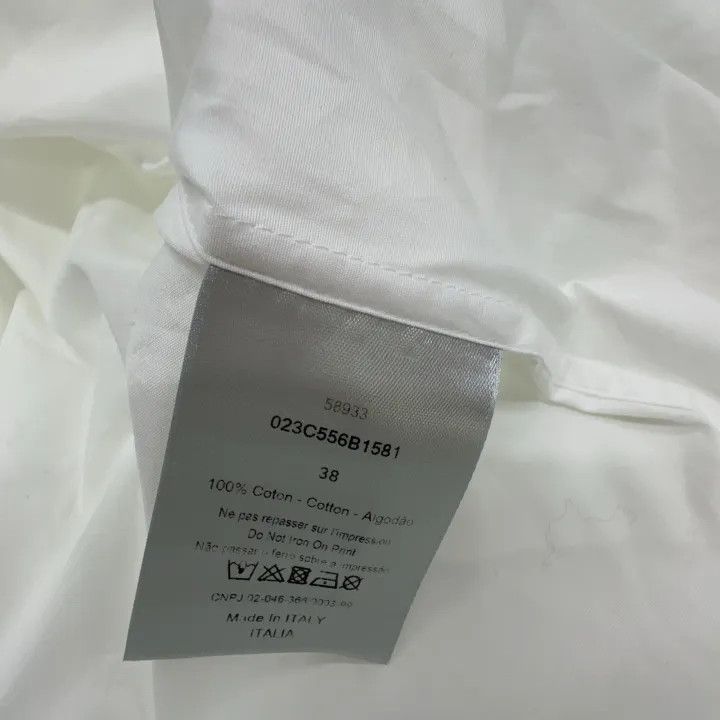 Dior Dior Long Sleeve White Shirt with Logo 0079 Size M / US 6-8 / IT 42-44 - 4 Thumbnail