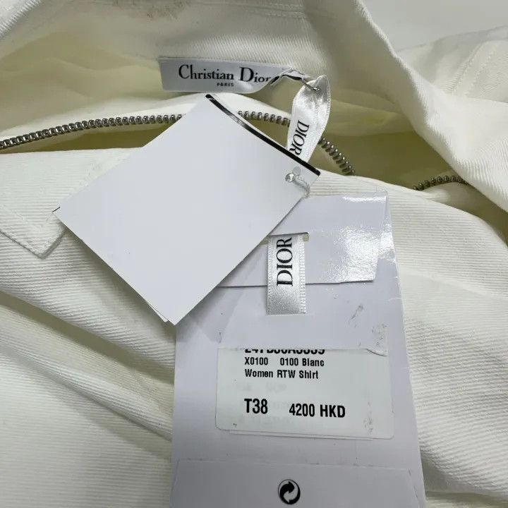 Dior Dior White Casual Zip Collar Shirt 0079 Size M / US 6-8 / IT 42-44 - 7 Thumbnail