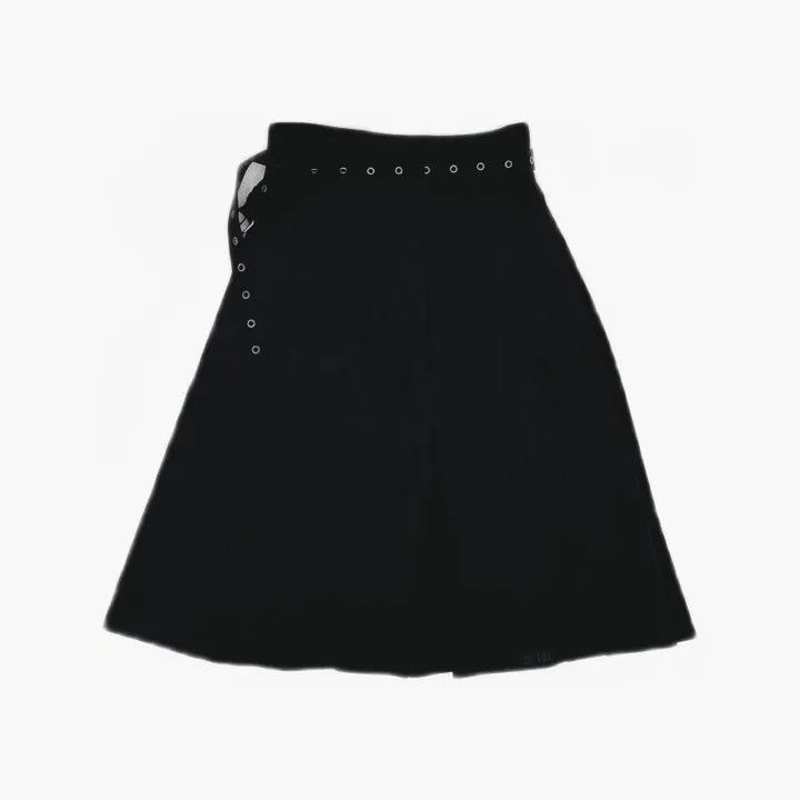 Dior Dior Women's Pleated Casual Midi Skirt in Black 0079 Size 38" / US 16 / IT 52 - 3 Thumbnail