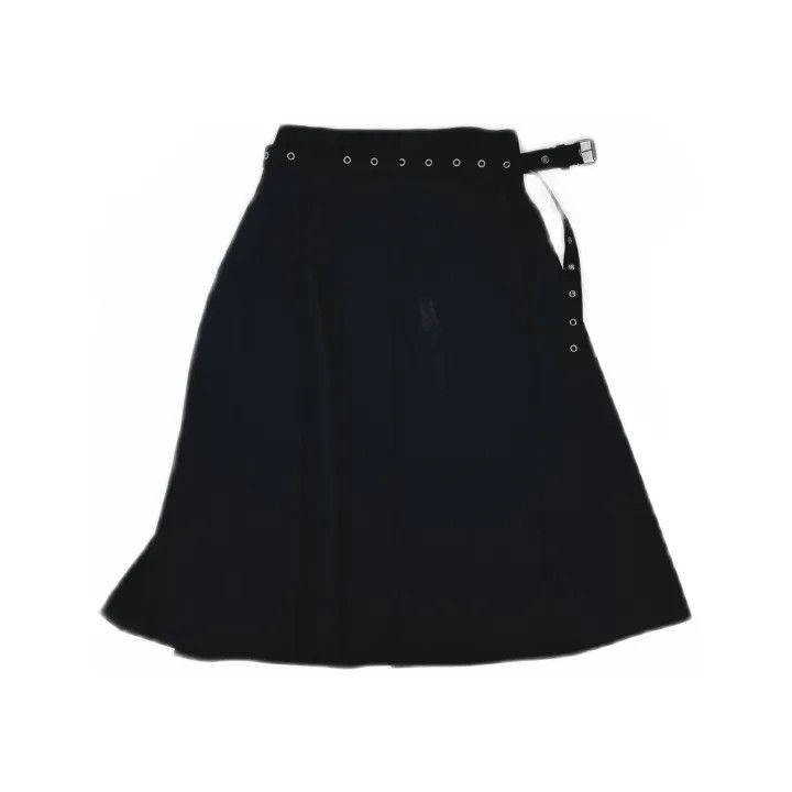 Dior Dior Women's Pleated Casual Midi Skirt in Black 0079 Size 38" / US 16 / IT 52 - 2 Thumbnail