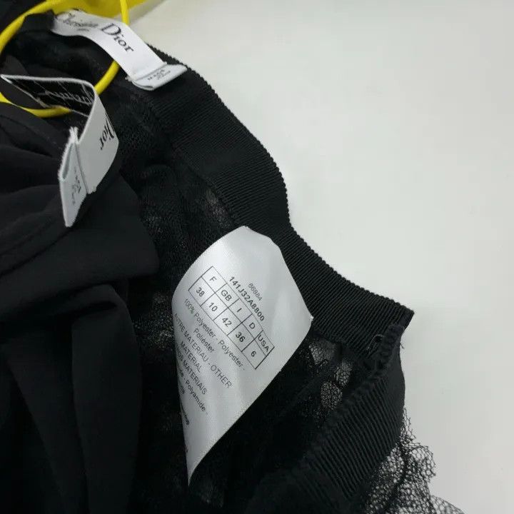 Dior Dior Black Ruffled High-Waist Midi Skirt 0079 Size 38" / US 16 / IT 52 - 5 Thumbnail