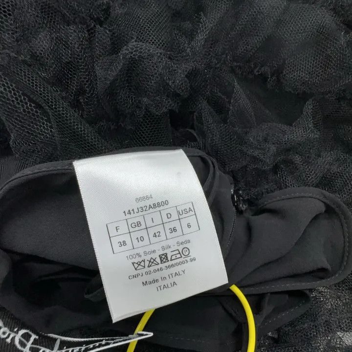 Dior Dior Black Ruffled High-Waist Midi Skirt 0079 Size 38" / US 16 / IT 52 - 4 Thumbnail