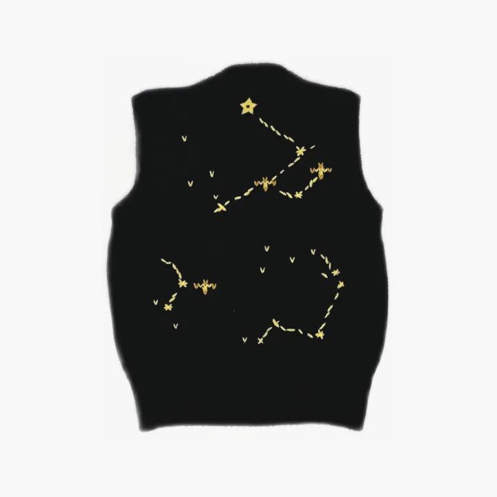 Dior Dior FW22 Black Knit Vest with Zodiac Pattern 0079 Size M / US 6-8 / IT 42-44 - 3 Thumbnail