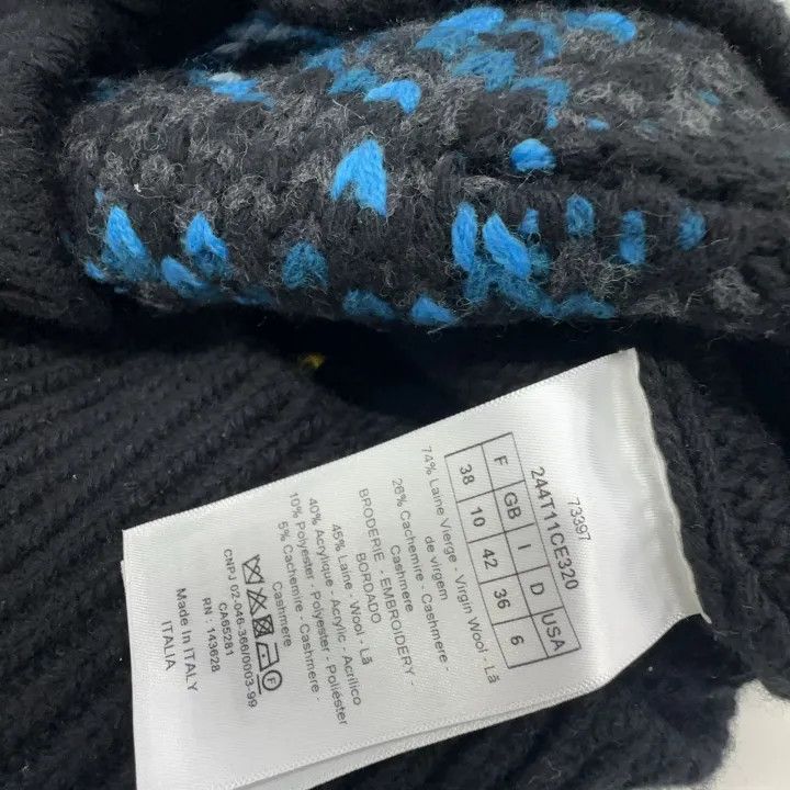 Dior Dior FW22 Black Knit Vest with Zodiac Pattern 0079 Size M / US 6-8 / IT 42-44 - 4 Thumbnail