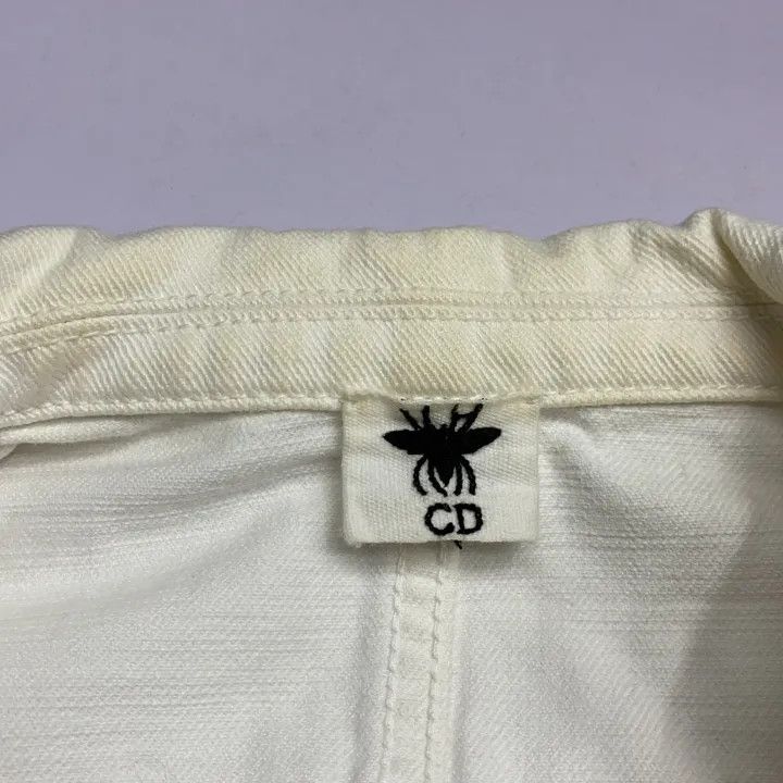 Dior Dior White Denim Jacket with Bee Embroidery 0079 Size M / US 6-8 / IT 42-44 - 5 Thumbnail