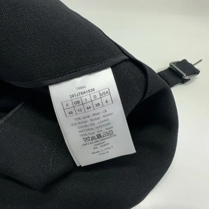 Dior Dior SS23 Black Wrinkled Midi Skirt 0079 Size 40" / US 18 - 6 Thumbnail