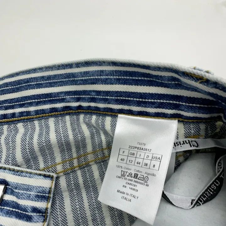 Dior Dior Blue Striped Straight Leg Jeans 0079 Size 40" / US 18 - 4 Thumbnail