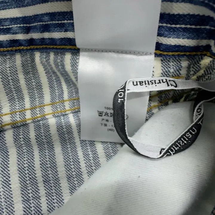 Dior Dior Blue Striped Straight Leg Jeans 0079 Size 40" / US 18 - 5 Thumbnail