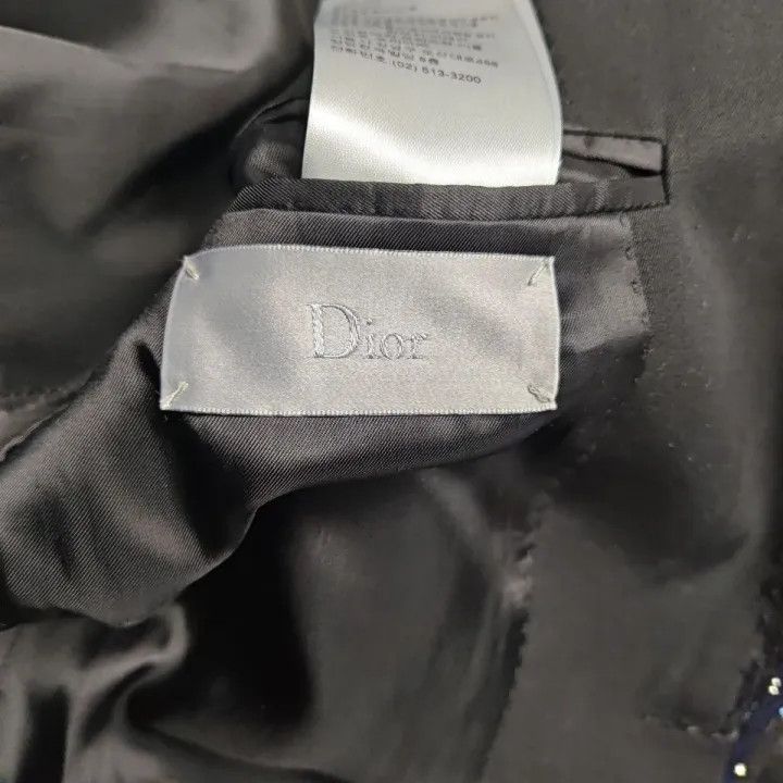 Dior Dior Black Wool Blazer with Sequin Collar 0079 Size L / US 10 / IT 46 - 6 Thumbnail