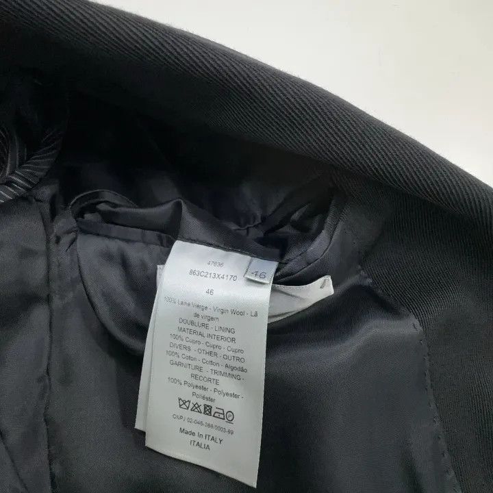 Dior Dior Black Wool Blazer with Rose Embroidery 0079 Size L / US 10 / IT 46 - 4 Thumbnail