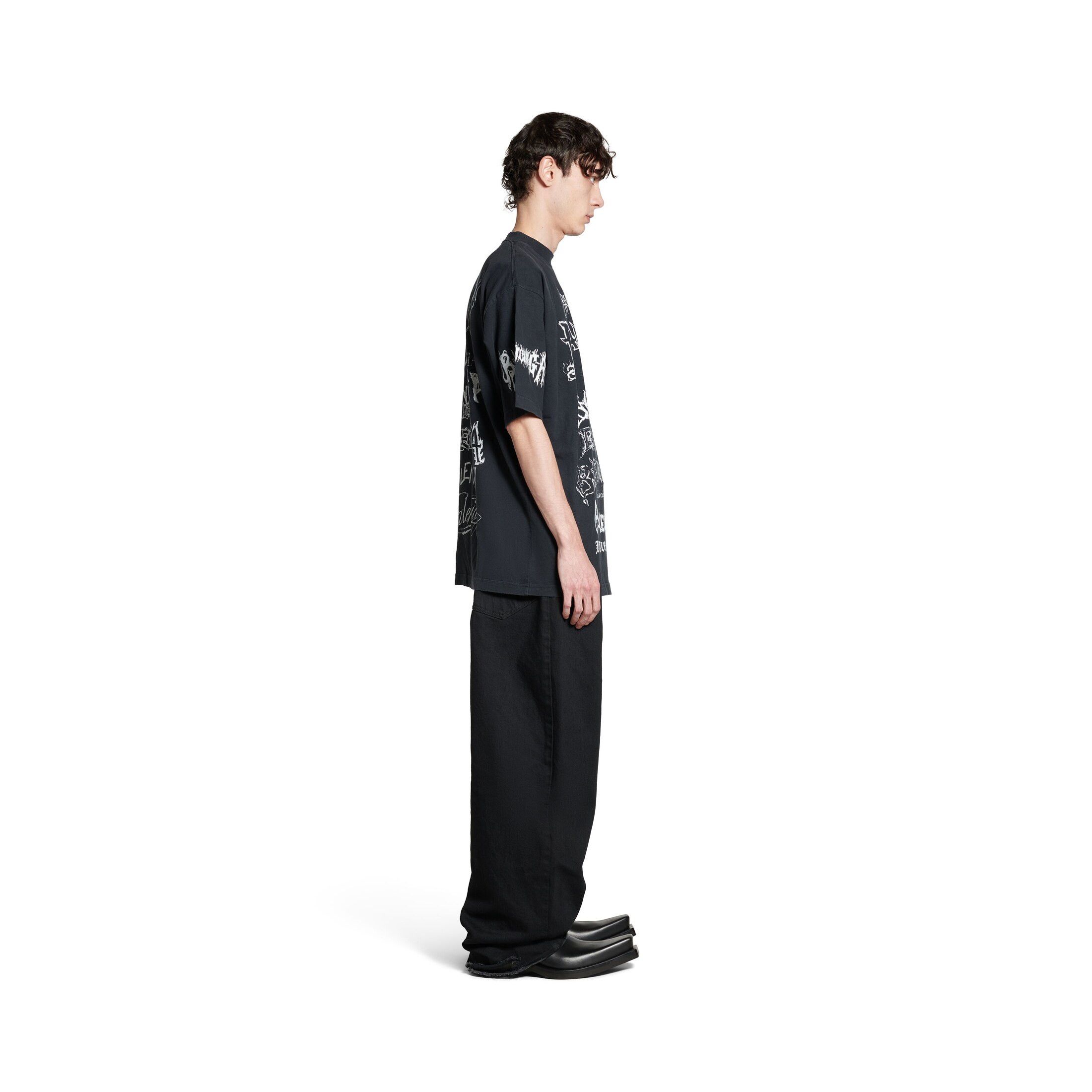 Balenciaga DIY METAL T-SHIRT LARGE FIT IN BLACK/WHITE Size US S / EU 44-46 / 1 - 4 Thumbnail