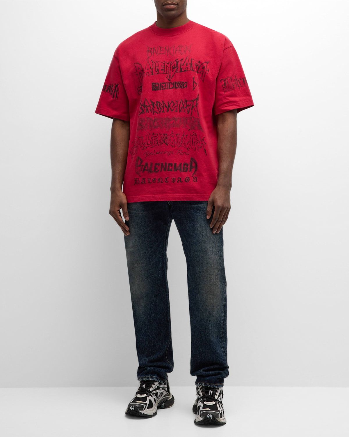 Balenciaga DIY METAL T-SHIRT LARGE FIT IN RED Size US L / EU 52-54 / 3 - 2 Thumbnail