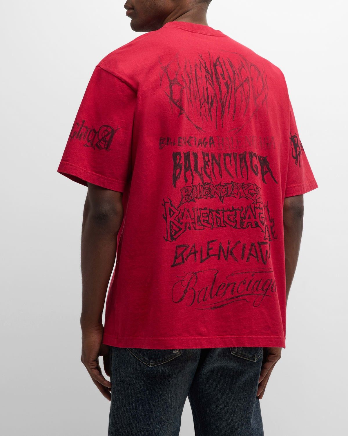 Balenciaga DIY METAL T-SHIRT LARGE FIT IN RED Size US L / EU 52-54 / 3 - 3 Thumbnail