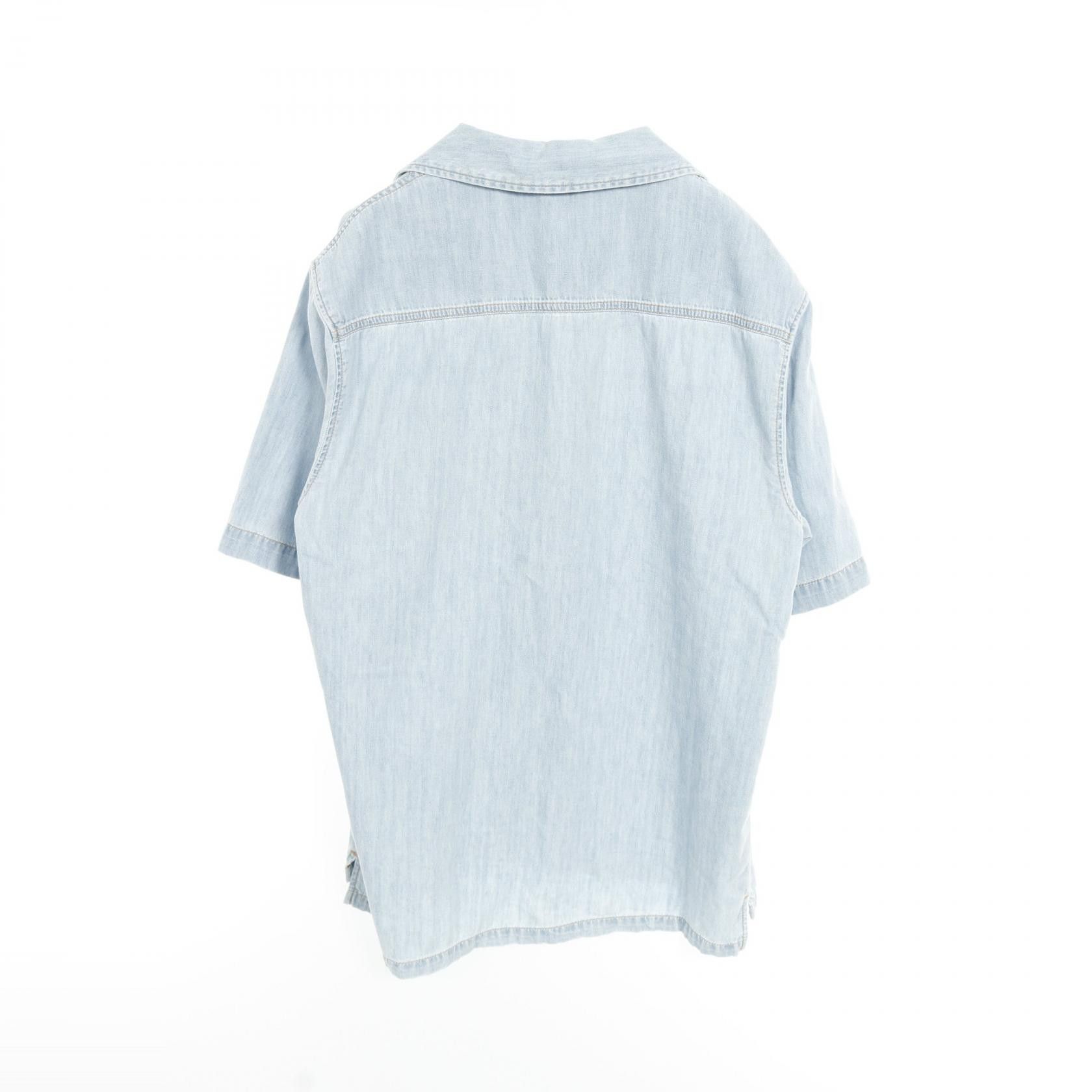 Versace Versace Denim Cotton Top Cotton Tops 1014409 1A10 DUTY FREE for USA