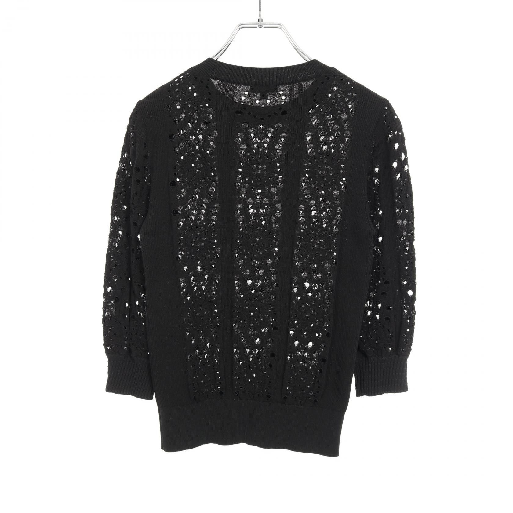 Chanel Chanel Chanel Coco Mark Cotton Knit Top Cotton Tops P62984K48963 Size ONE SIZE - 2 Thumbnail