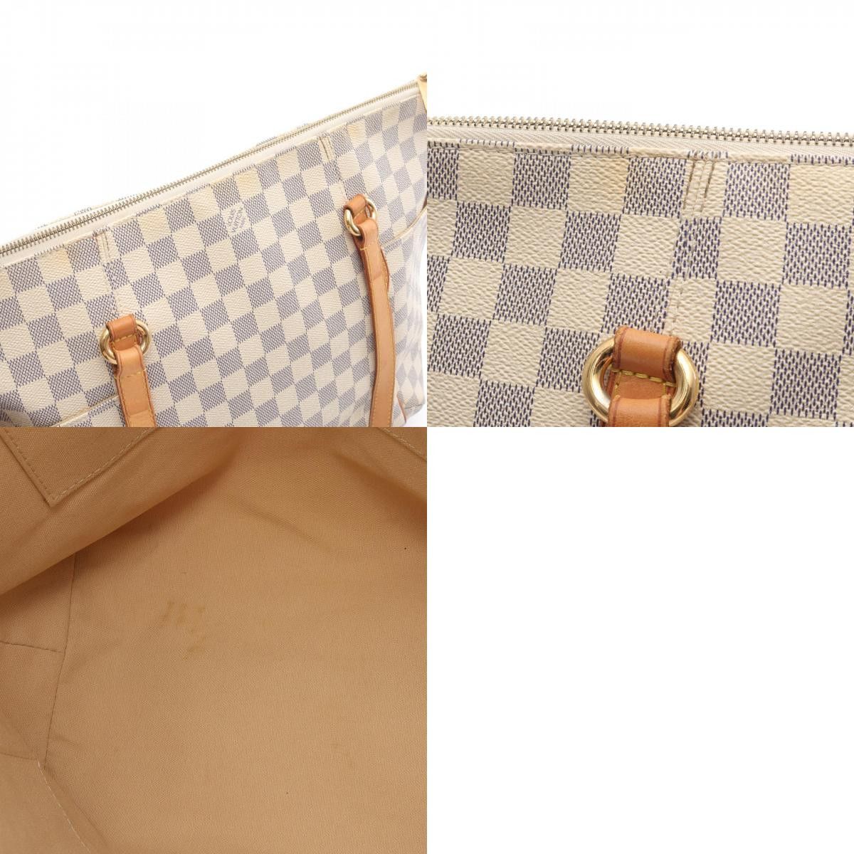 Louis Vuitton Louis Vuitton Louis Vuitton Totally MM Damier Azur Coated Canvas Tote Bag Canvas Tote Bag N51262 Size ONE SIZE - 10 Thumbnail
