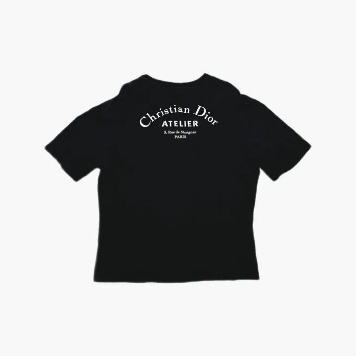 Dior Dior "Christian Atelier" Black Short Sleeve T-Shirt 0079 Size L / US 10 / IT 46 - 3 Thumbnail