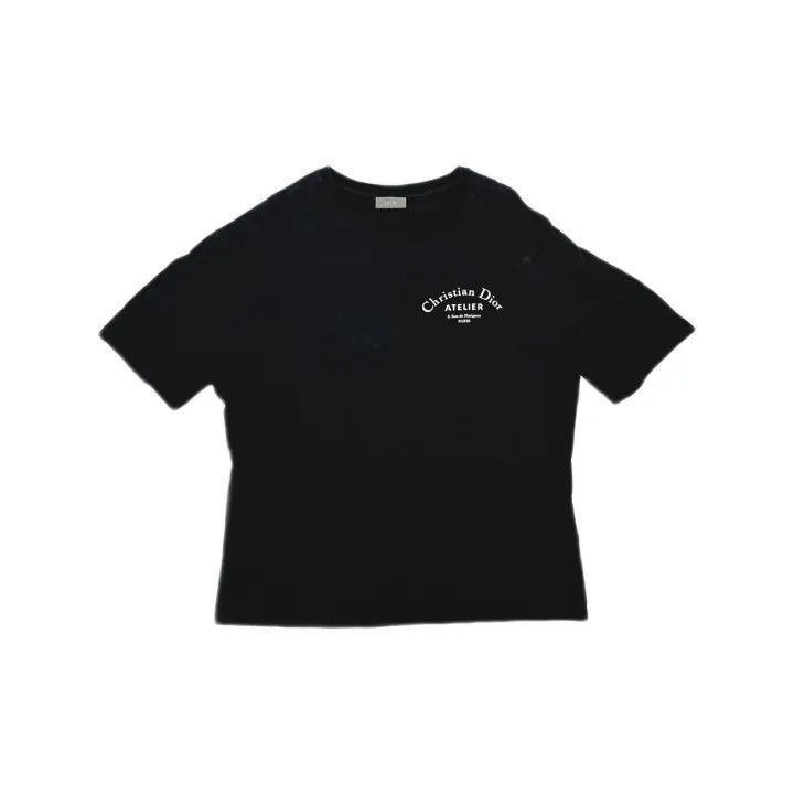 Dior Dior "Christian Atelier" Black Short Sleeve T-Shirt 0079 Size L / US 10 / IT 46 - 2 Thumbnail