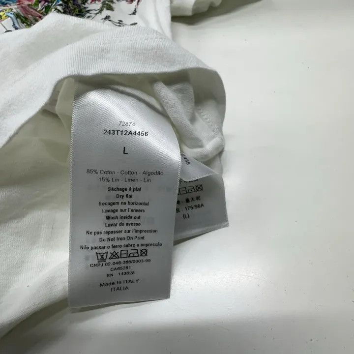 Dior Dior Floral Print Crew Neck T-Shirt for Women 0079 Size L / US 10 / IT 46 - 4 Thumbnail