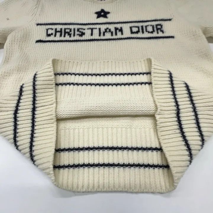 Dior Dior Wool Logo Embroidered Short Sleeve Sweater 0079 Size M / US 6-8 / IT 42-44 - 9 Thumbnail