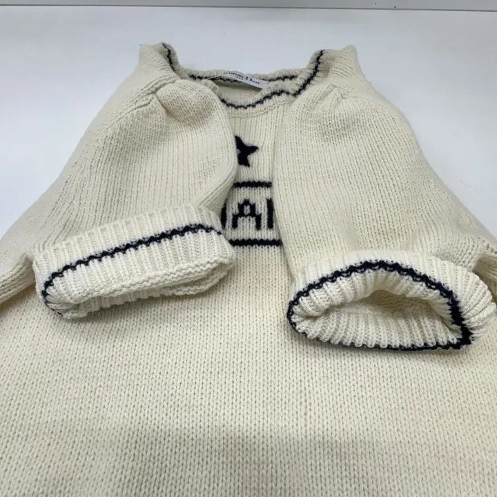 Dior Dior Wool Logo Embroidered Short Sleeve Sweater 0079 Size M / US 6-8 / IT 42-44 - 10 Thumbnail