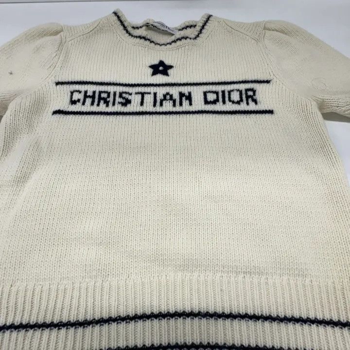 Dior Dior Wool Logo Embroidered Short Sleeve Sweater 0079 Size M / US 6-8 / IT 42-44 - 8 Thumbnail