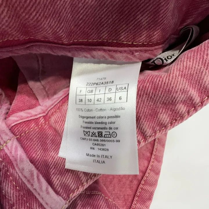 Dior Dior SS22 Pink Denim Shorts for Women 0079 Size 23" - 4 Thumbnail