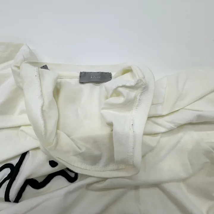Dior Dior Logo Embroidered T-Shirt in White 0079 Size S / US 4 / IT 40 - 8 Thumbnail