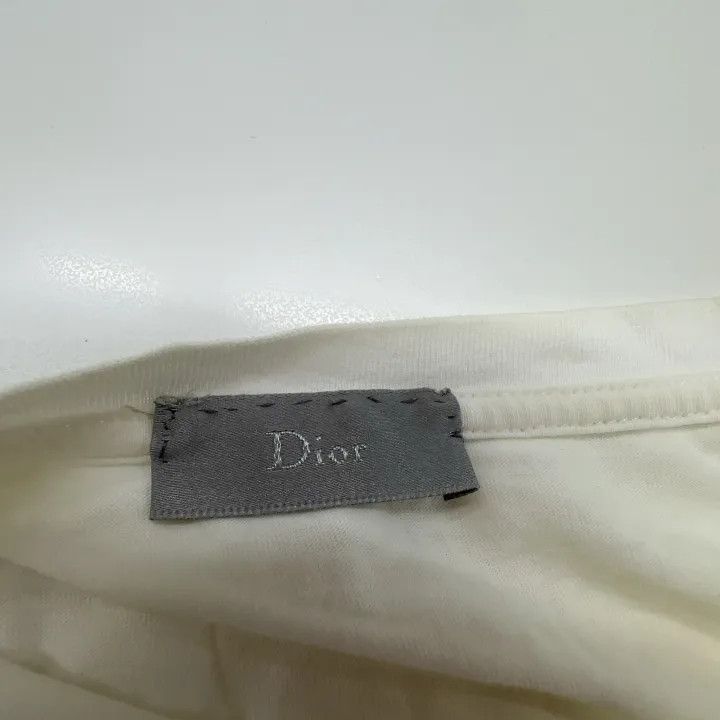 Dior Dior Logo Embroidered T-Shirt in White 0079 Size S / US 4 / IT 40 - 3 Thumbnail