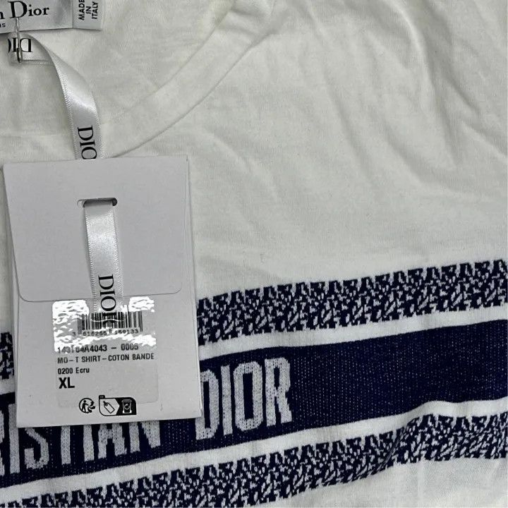 Dior Dior Casual White Round Neck T-Shirt 0079 Size XL / US 12-14 / IT 48-50 - 3 Thumbnail