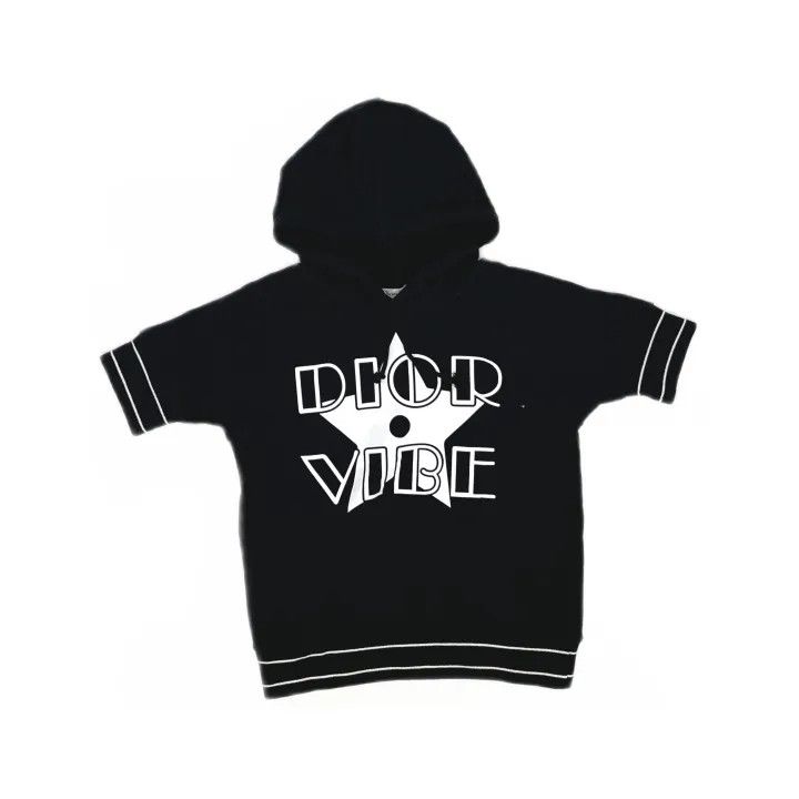 Dior Dior Vibe Black Logo Print Hooded Top 0079 Size XS / US 0-2 / IT 36-38 - 2 Thumbnail
