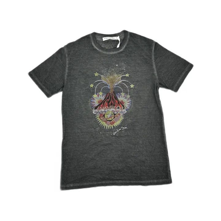 Dior Dior Volcano Print Short Sleeve T-Shirt 0079 Size XS / US 0-2 / IT 36-38 - 2 Thumbnail