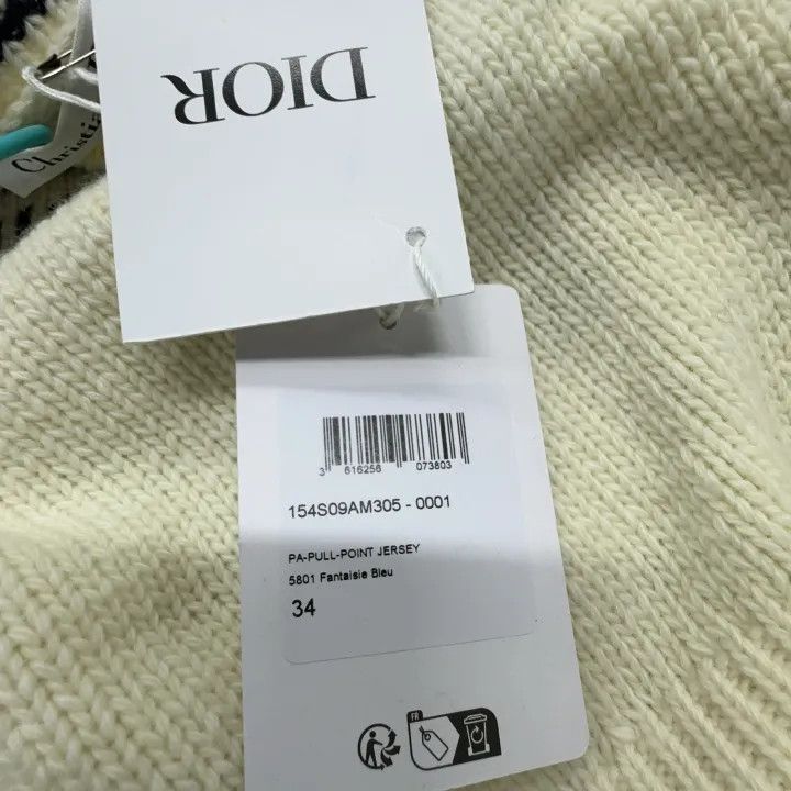 Dior Dior Logo Embroidered Wool Short Sleeve Sweater 0079 Size XS / US 0-2 / IT 36-38 - 4 Thumbnail